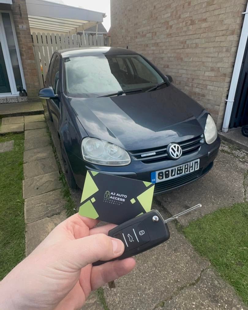 Replacement ignition and new key fitted to a Volkswagen