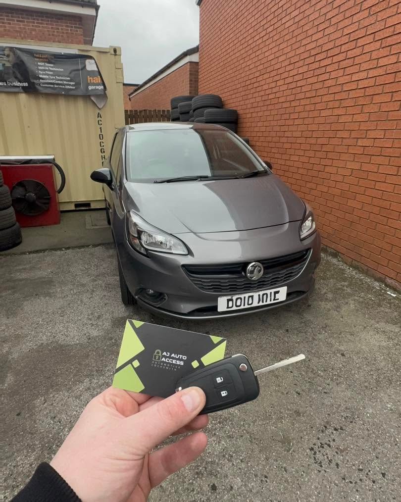 Spare key made for a Vauxhall Corsa